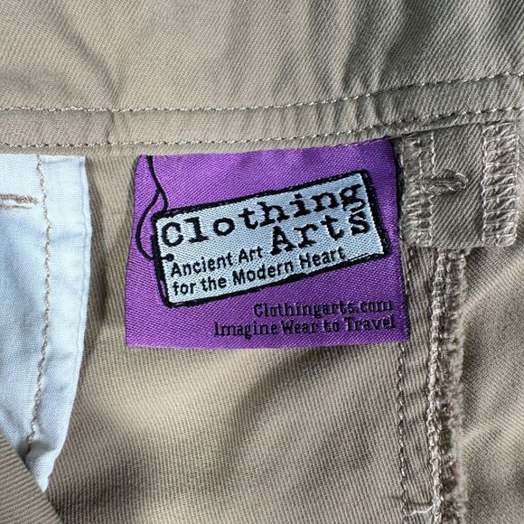 Clothing Arts Shorts Mens Size 36x10 Beige P Cubed Pick Pocket Proof Travel - Picture 6 of 11